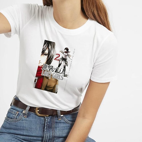 

Inspired by Attack on Titan Eren Yeager T-shirt Anime 100% Polyester Anime Harajuku Graphic Kawaii T-shirt For Men's / Women's / Couple's