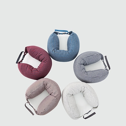 

Twist Travel Pillow for Neck Chin Lumbar and Leg Support - for Traveling on Airplane Bus Train or at Home - Best for Side Stomach and Back Sleepers - Adjustable Bendable Roll Pillow