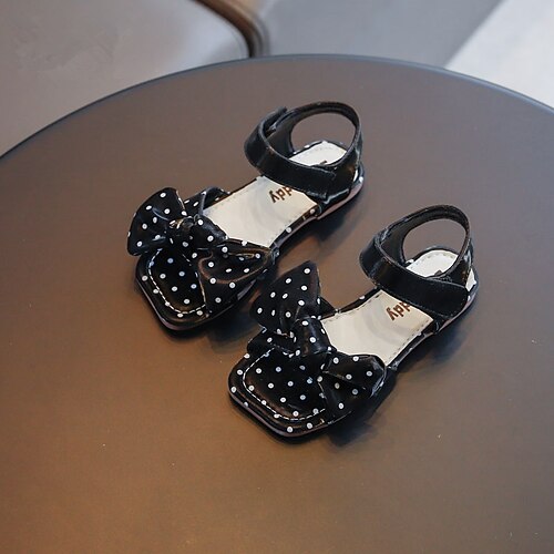 

Girls' Sandals Comfort Flower Girl Shoes Children's Day PU Walking Cute Princess Shoes Big Kids(7years ) Little Kids(4-7ys) Daily Party Evening Bowknot White Black Light Blue Fall Summer