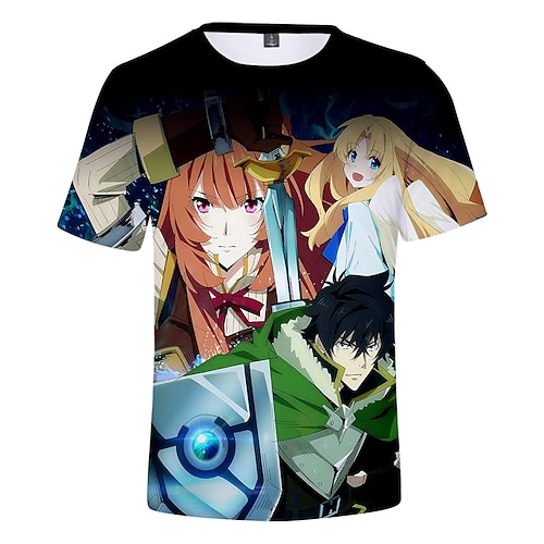 

Inspired by The Rising of the Shield Hero Naofumi Iwatani Cosplay Costume T-shirt Cartoon Anime Harajuku Graphic Kawaii T-shirt For Men's Women's Unisex Adults' Hot Stamping 100% Polyester