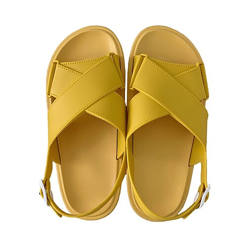 

Women's Sandals Flat Sandals Flat Heel Round Toe Open Toe Elegant Casual Daily PVC Loafer Spring Summer Solid Colored White Black Purple