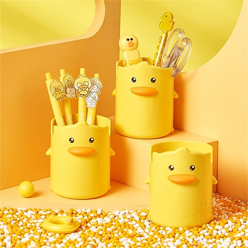 

Pen Holder Cup Cartoon Wear-Resistant Lightweight Plastics for Office Student Kids