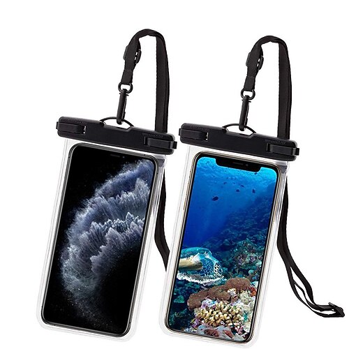 

Phone Case For Apple Samsung Galaxy Full Body Case For iPhone 13 Pro mini 12 11 XR Max Samsung Galaxy S21 S20 A32 A22 Shockproof Dustproof with Adjustable Neck Strap Transparent Up to 6.4 inch PVC