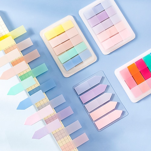 

10 pcs Transparent Sticky Notes Post-it Pop-up Note Dispenser 4.51.2 inch Transparent Colorful PET Waterproof Translucent Pop Up Post It Notes for School Office Student