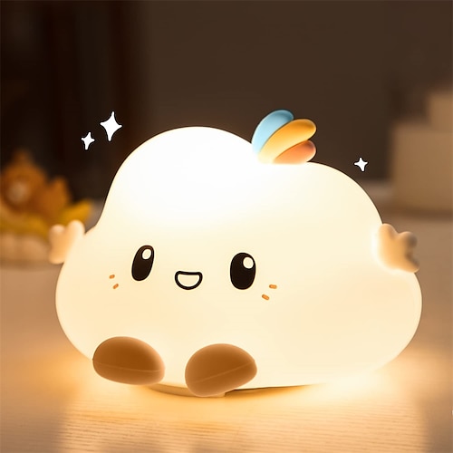 

Night Lights for Bedroom Cute Baby Night Light Toddler Night Lights Rechargeable Night Light for Girls Kawaii Silicone Cloud Night Light Squishy Portable Night Lights for Bedroom