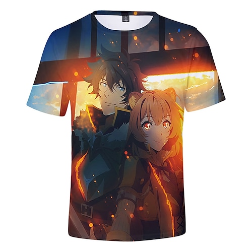 

Inspired by The Rising of the Shield Hero Naofumi Iwatani Cosplay Costume T-shirt 100% Polyester Pattern Harajuku Graphic Kawaii T-shirt For Men's / Women's / Couple's
