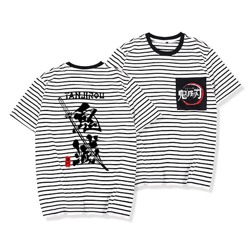

Inspired by Demon Slayer: Kimetsu no Yaiba Kamado Nezuko Agatsuma Zenitsu Kamado Tanjirou T-shirt Cartoon 100% Polyester Anime Harajuku Graphic Kawaii T-shirt For Men's / Women's / Couple's
