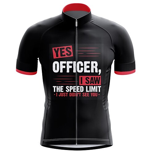 

21Grams Men's Cycling Jersey Short Sleeve Bike Top with 3 Rear Pockets Mountain Bike MTB Road Bike Cycling Breathable Quick Dry Moisture Wicking Reflective Strips Black Polyester Spandex Sports