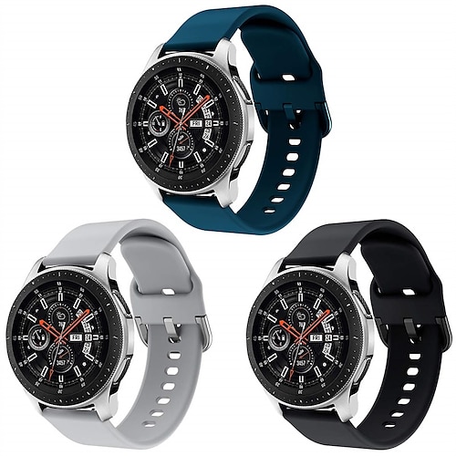 

3 PCS Smart Watch Band for Samsung Galaxy Gear S3 Classic LTE Watch 42mm Watch 46mm Watch 3 41mm Watch 3 45mm 20mm 22mm Silicone Smartwatch Strap Waterproof Adjustable Shockproof Sport Band