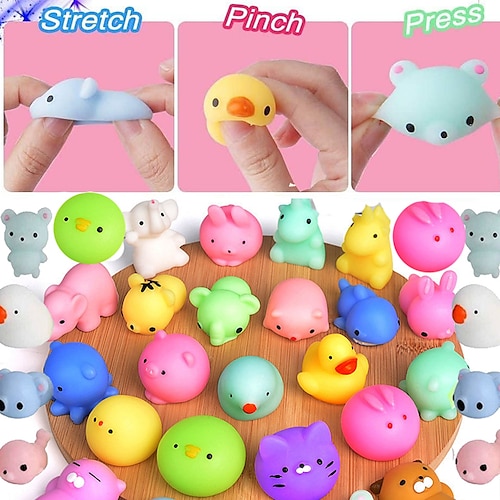 

Mochi Squishy Toys 54PCS Animal Mini Squishies Kawaii Party Favors for Teenagers Cat Unicorn Squishy Squeeze Stress Relief Toys Goodie Bags Novelty Toy Birthday Gifts for Boys Girls Adults Random