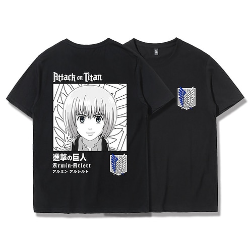 

Inspired by Attack on Titan Eren Jaeger Mikasa Ackerman Levi·Ackerman Cosplay Costume T-shirt 100% Polyester Pattern Harajuku Graphic Kawaii T-shirt For Men's / Women's / Couple's