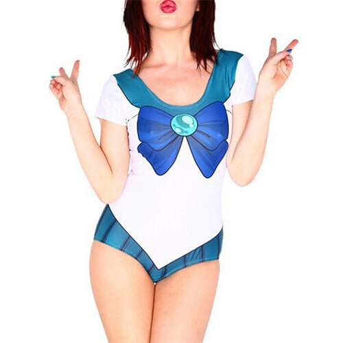 

Inspired by Sailor Moon Sailor Mars Anime Cosplay Costumes Japanese Swimwear Zentai For Women's