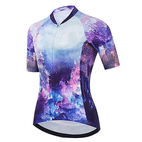 

21Grams Women's Short Sleeve Cycling Jersey Summer Spandex Purple Bike Top Mountain Bike MTB Road Bike Cycling Quick Dry Moisture Wicking Sports Clothing Apparel / Athleisure