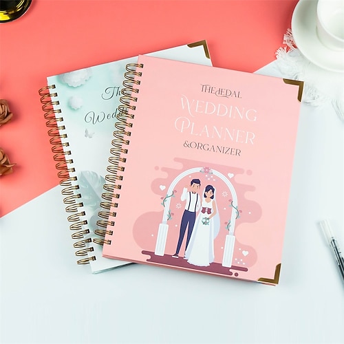 

2022 Daily Spiral Twin-Wire Binding Planner A4 8.3×11.7 Inch Classic Paper Hardcover Agenda Double Coil Design Planner 88 Pages for School Office Student