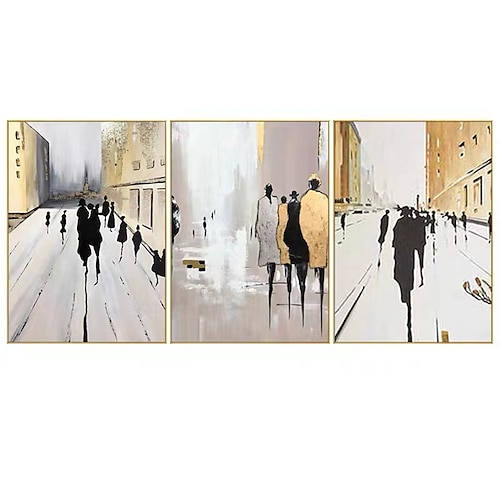 

Oil Painting Hand Painted Vertical Abstract Architecture Vintage Modern Rolled Canvas (No Frame)