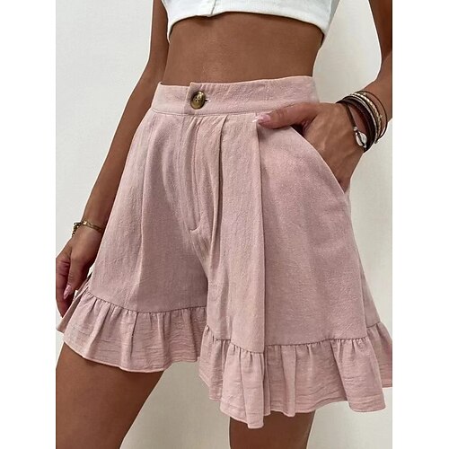

hot shorts casual wide-leg løs shorts sommer kvinners høy midje shorts