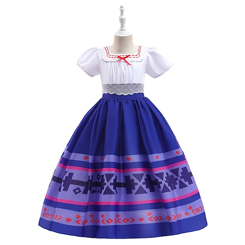 

Encanto Fairytale Encanto Dress Girls' Movie Cosplay Cute White Dress Halloween Children's Day Polyester / Cotton Blend Polyster