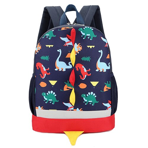 

Animal School Backpack Bookbag for Kids Lightweight With Water Bottle Pocket With Chest Strap Polyester School Bag Satchel 12 inch