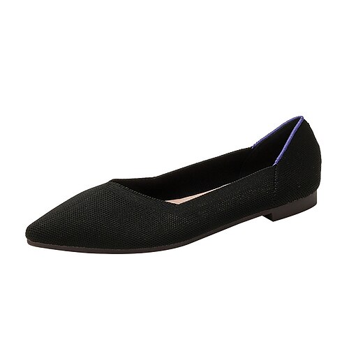 

Women's Flats Formal Shoes Flat Heel Pointed Toe Closed Toe Elegant Sweet Daily Satin Loafer Spring Summer Color Block Almond Black Khaki