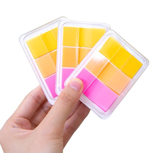 

5 pcs Transparent Sticky Notes Post-it Pop-up Note Dispenser 4.42 inch Transparent Colorful PET Waterproof Translucent Pop Up Post It Notes for School Office Student