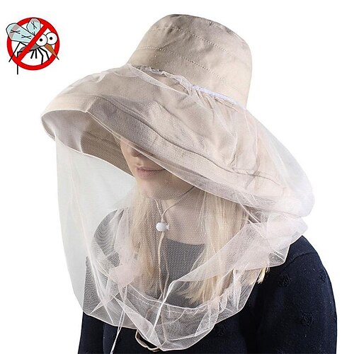 

Men's Women's Sun Hat Fishing Hat Fisherman Hat Hiking Hat Wide Brim Summer Outdoor Sunscreen Anti-Mosquito UV Protection Quick Dry Hat Mesh Navy Blue Black Mesh Beige Beige Mesh black black