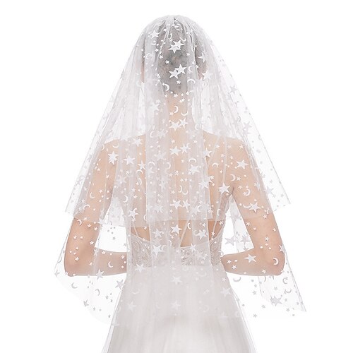 

Two-tier Cute / Sweet Wedding Veil Fingertip Veils with Pure Color Tulle