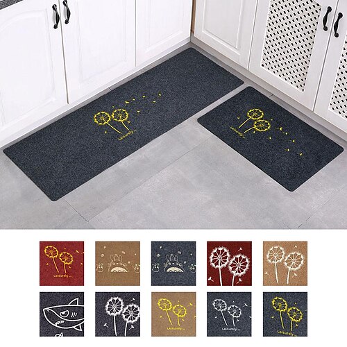 

Kitchen Mat Cushioned Anti-Fatigue Kitchen Rugs Black Non-Skid Kitchen Mats and Rugs Ergonomic Comfort Standing Mat for Kitchen Floor Office Sink Laundry