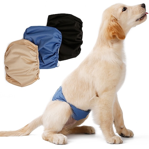 

3pcs Anti-harassment Dog Physiological Pants Teddy Golden Retriever Absorbent Male Dog Sanitary Pants Four Seasons Breathable Pet Pants