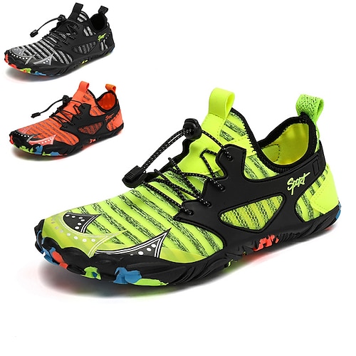 

Men's Hiking Shoes Water Shoes Barefoot Shoes Sneakers Shock Absorption Breathable Quick Dry Lightweight Fishing Climbing Outdoor Exercise Net Spring, Fall, Winter, Summer Green Black Orange