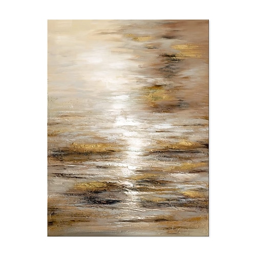 

Oil Painting Hand Painted Vertical Abstract Modern Rolled Canvas (No Frame)