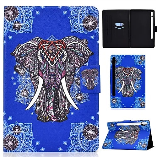 

Tablet Case Cover For Samsung Galaxy Tab S8 A8 A7 Lite Pencil Holder Card Holder with Stand Animal PU Leather