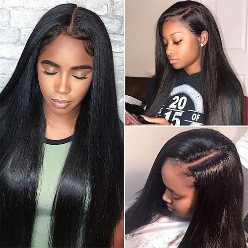 

Straight Lace Front Wig HD Transparent 4x4/13x4 Lace Wig Human Hair 150%/180% Density Lace Frontal Wigs 13x4 Lace Front Wig Brazilian Remy