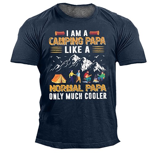 

Men's Unisex T shirt Tee 3D Print Graphic Prints Mountain Crew Neck Street Daily Print Short Sleeve Tops Casual Designer Big and Tall Sports Black Army Green Dark Gray