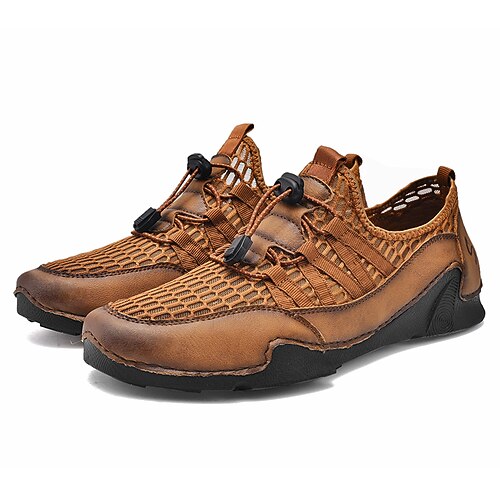 

Men's Sandals Sneakers Casual Classic British Daily Office Career PU Booties / Ankle Boots Green Black Brown Spring Summer