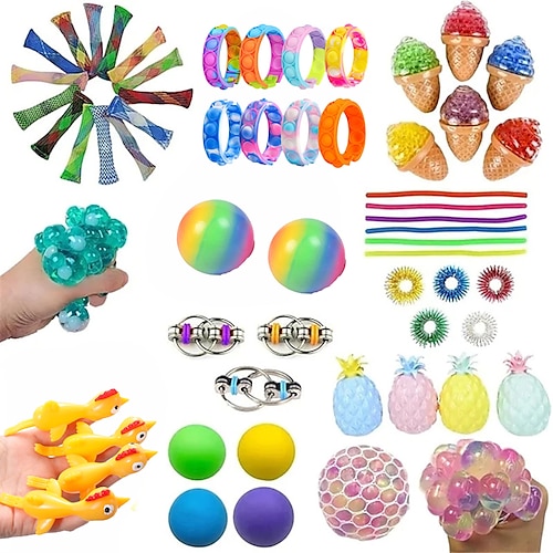 

Finger Toy Squeeze Toy / Sensory Toy Sensory Fidget Toy Stress Reliever 25 pcs Portable Gift Stress and Anxiety Relief Flexible Durable Non-toxic For Teen Adults' Boys and Girls Home Christmas Gifts