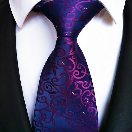 

Men's Necktie - Floral Ties Classic Fashion Party Meeting Outfit Business Neck Ties 1 Pc Necktie Mens Classic Necktie Floral Neckties Print Jacquard Tie Fashion Vintage Formal Business