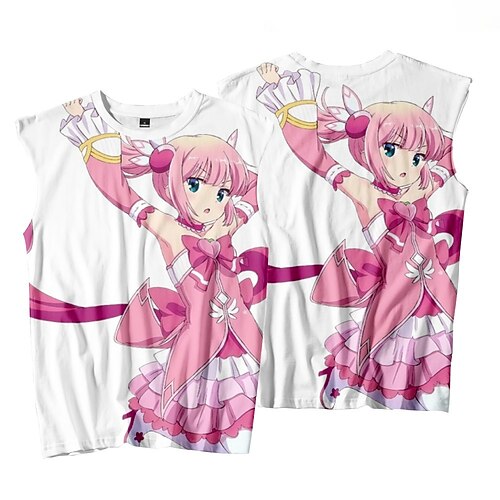 

Inspired by The Demon Girl Next Door Yoshida Yuuko Cosplay Costume T-shirt 100% Polyester Pattern Harajuku Graphic Kawaii Vest For Men's / Sleeveless