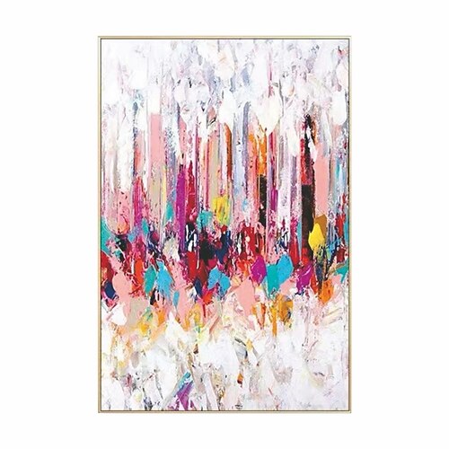 

Handmade Hand Painted Oil Painting Wall Art Modern Abstract Pink Blue Abstract Home Decoration Decor Rolled Canvas No Frame Unstretched