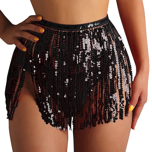 

Women's Swimwear Cover Up Beach Bottom Normal Swimsuit Tassel Hole Pure Color Black Yellow Silver Red Bathing Suits New Stylish Vacation / Sexy