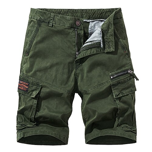 

Men's Casual Classic Shorts Cargo Shorts Work Shorts Multi Pocket Short Pants Daily Micro-elastic Plain Outdoor Mid Waist Black Gray Army Green Khaki 30 32 34 36 38 / Summer