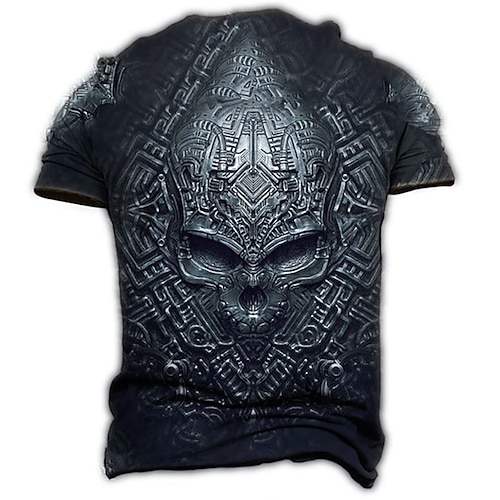

Men's Unisex T shirt 3D Print Graphic Prints Crew Neck Armor Street Daily Print Short Sleeve Tops Casual Designer Big and Tall Sports Dark Gray
