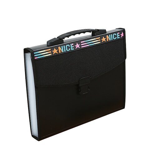 

13 Pockets Accordion File Folders Canvas PP Waterproof Multicolor File Organizer A4 Size Receipts Documents