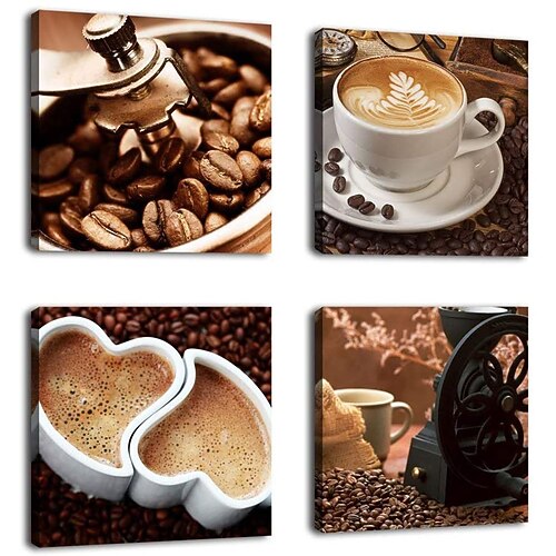 

Print Stretched Canvas Prints - Still Life Classic Modern Four Panels Art Prints