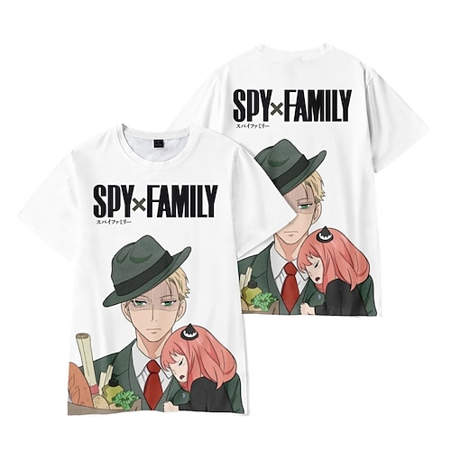 

Inspired by SPY×FAMILY Loid Forger Yor Forger Anya Forger Cosplay Costume T-shirt 100% Polyester Pattern Harajuku Graphic Kawaii T-shirt For Men's / Women's / Couple's
