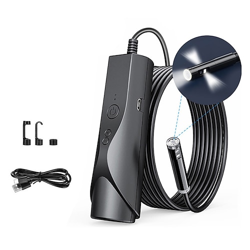 

Industrial Endoscope Camera Digital Borescope with 2MP 0 inch Inspection Camera 10.0m(30Ft) 5.0m(16Ft) 1.0m(3Ft) 2 mp Waterproof Recording Image and Video Function Portable LED Light Semi-Rigid Cable