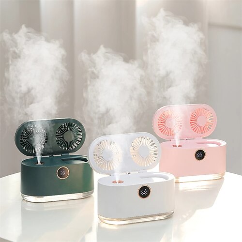 

WT-818 Humidifier Fan Portable Quiet Operation 2000mAh Battery Strong Airflow 3 Speed USB Charging Electric Fan