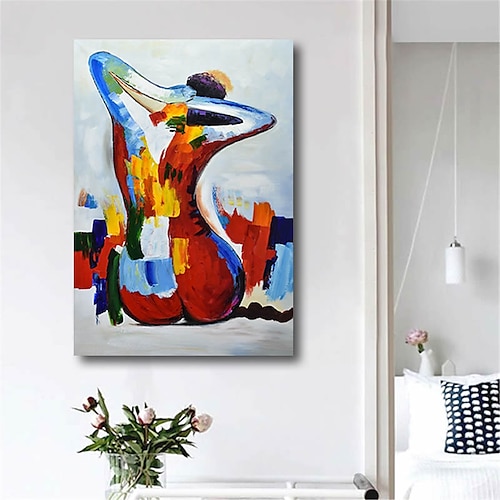 

Oil Painting Handmade Hand Painted Wall Art Abstract Modern Figure Nude Girl Lady Home Decoration Decor Stretched Frame Ready to Hang