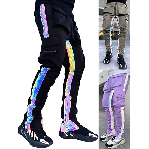 

Men's Sweatpants Reflective Strip Multiple Pockets Polyester Sport Athleisure Pants Pants / Trousers Bottoms Reflective Breathable Moisture Wicking Soft Comfortable Exercise & Fitness Running / Fall