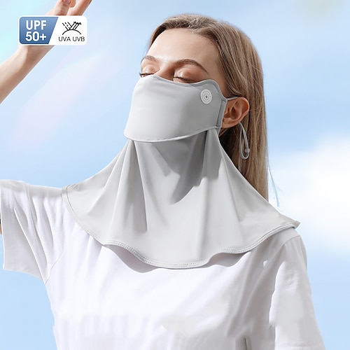 

summer sunscreen mask female riding driving anti-ultraviolet ear-mounted mask covering the whole face breathable ice silk veil headscarf