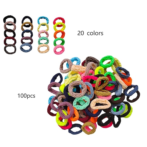 

1box Women's Girls' Hair Ties Hair Tie For Classic Fabric 1 2 3